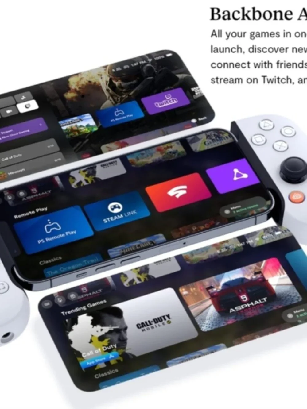 Playstation backbone white